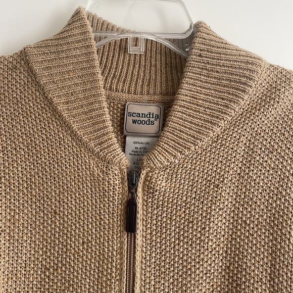 Scandia Woods Men’s Zip Up Sweater Cardigan (size: L) - Picture 2 of 5